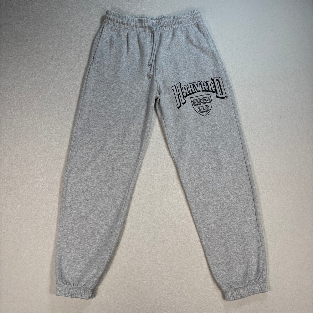 H&M Divided Harvard Sweatpants Men S Heather White Veritas Drawstring University